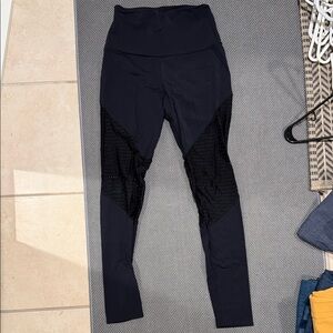 FP Movement by Free People Black High-Waist Mesh Panel Leggings